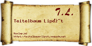 Teitelbaum Lipót névjegykártya