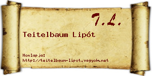Teitelbaum Lipót névjegykártya